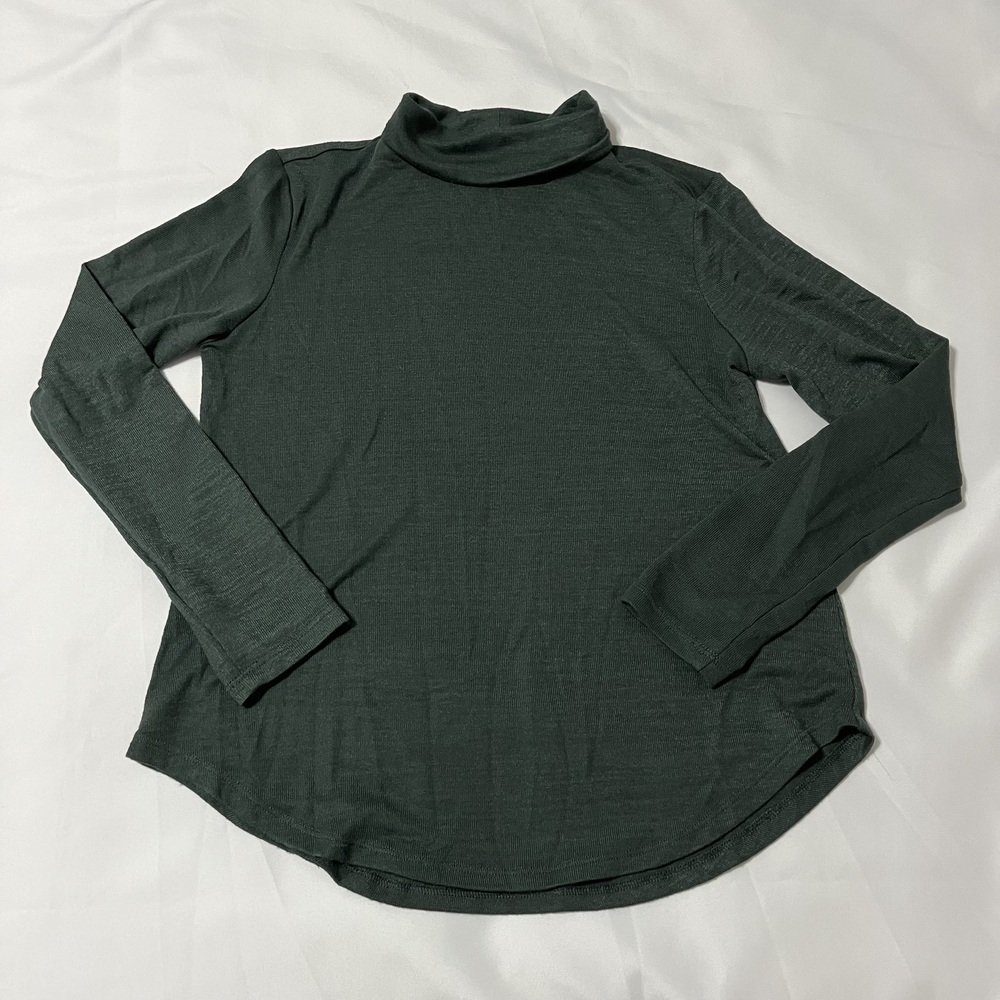 Banana Republic Forest Green Turtleneck Top
